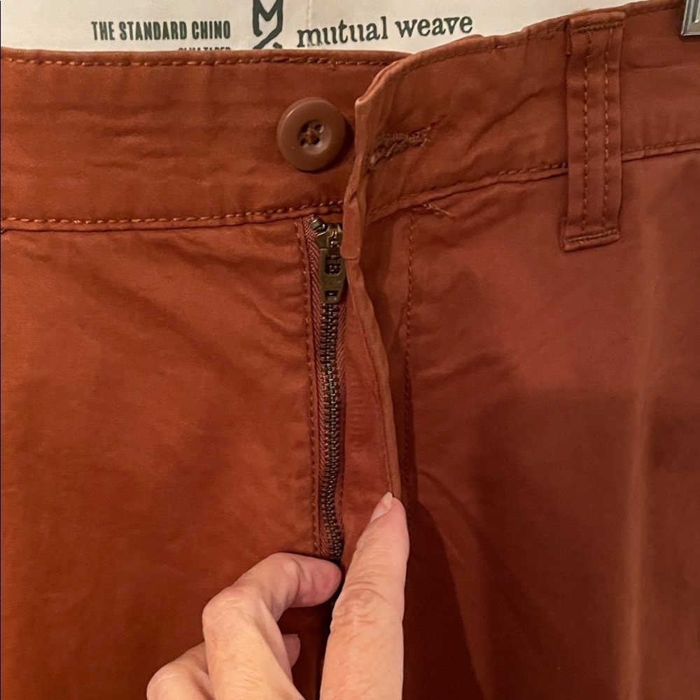 ๐๐๐BOGOHO ๐๐๐Men's Mutual Weave Rust Chinos-30x34 - Picture 6 of 12